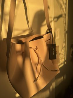 Lancaster Light Pink Leather Hand Bag