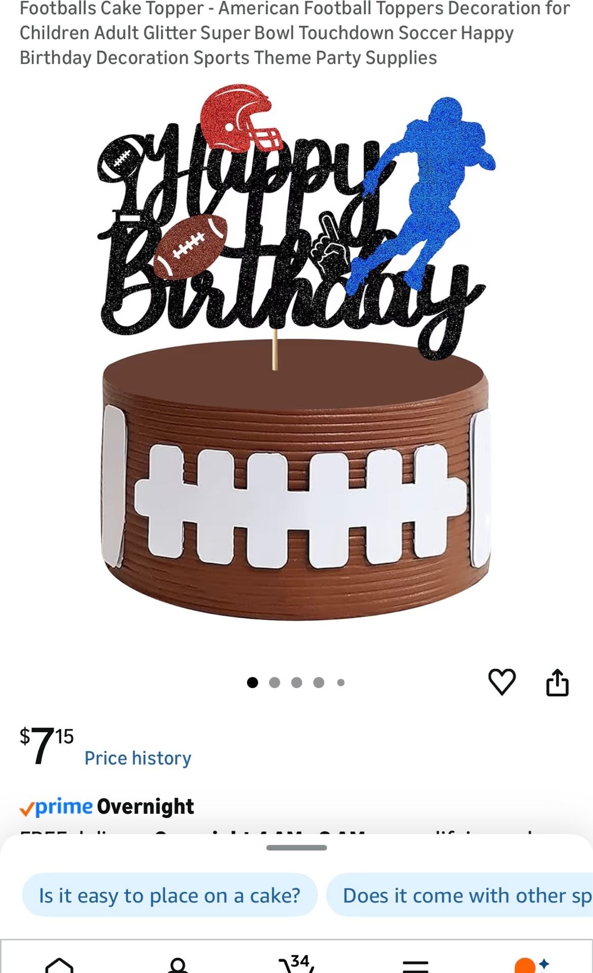 Football Birthday Topper