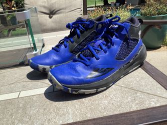 Blue and Black Under Armour  Basketball  Shoes. Size: Men 8.5 US 