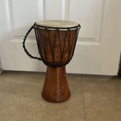 Djembe 16” wood/leather African Hand Drum