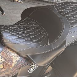 Leather Indian Motorcycle Heated Touring Seat 