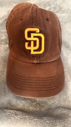 San Diego Padres Hat Cap Strap Back Adult Brown Embroidered SD