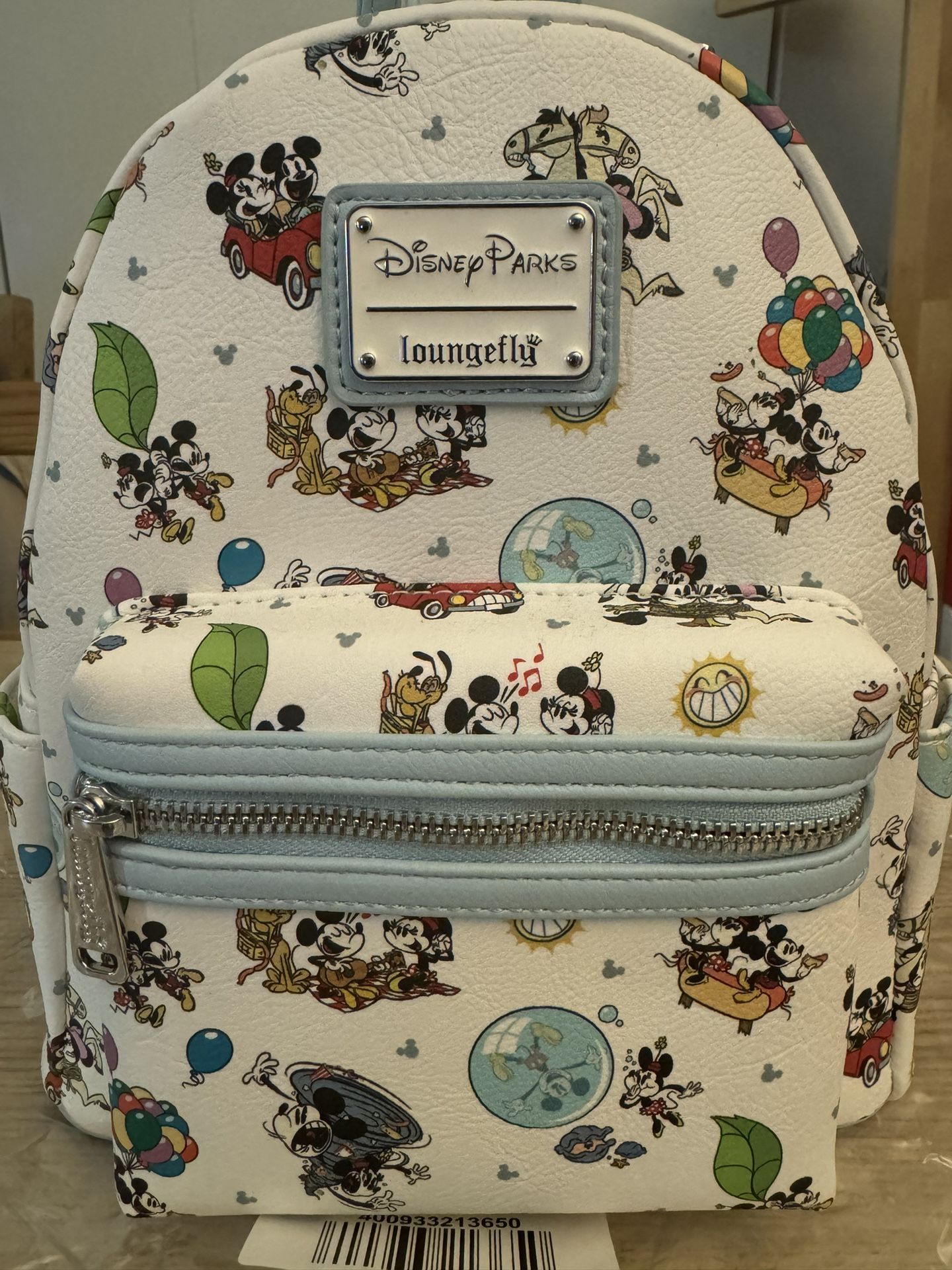 Disney Parks Loungefly Mickey & Minnie Runaway Railway Mini Backpack
