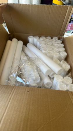white foam glow sticks