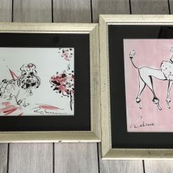 Shih Tzu & Poodle Dog Framed Prints by Rebecca Cope