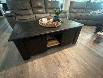 Lift Top Barn Door Coffee Table