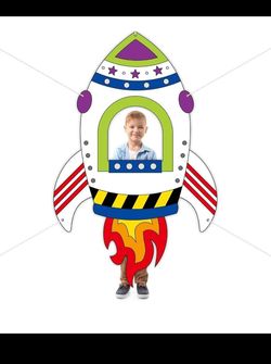 Rocket space ship Photo Booth Props