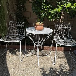 Bistro Style Table And 2 Chairs