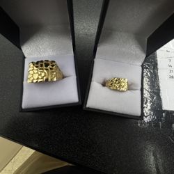 gold nugget rings 