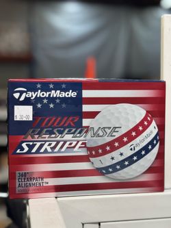 TaylorMade Tour Response Stripe Golf Balls | USA Flag Design | 360° ClearPath Alignment | $30