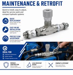 STB-G3/8 Inline Hydraulic Flow Control Valve