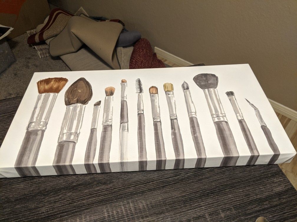 Makeup Brushes Painting