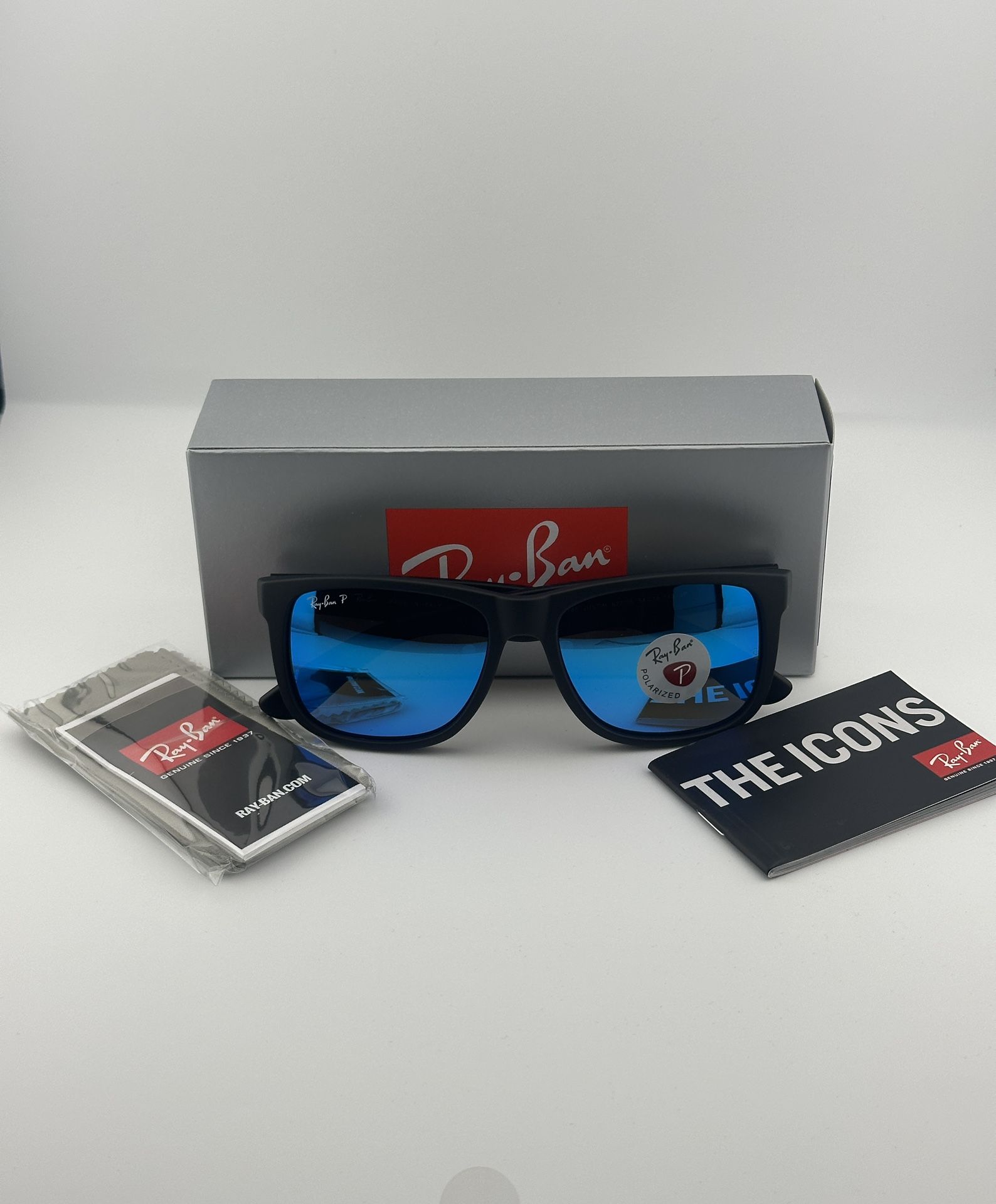 Ray-Ban RB4165 622/55 Justin 54mm Blue Mirror Lens Sunglasses