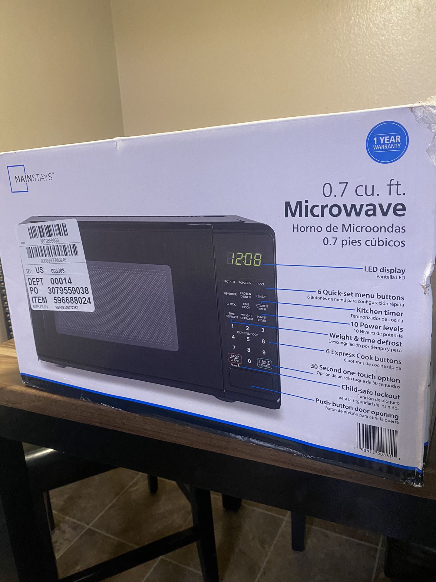 New Black Microwave 