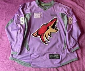 Arizona Coyotes Howler 2015 Hockey Fights Cancer Night Jersey Size 56 MIC