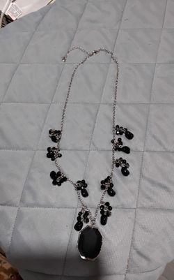 Black beaded necklace