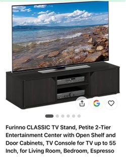 Furinno Classic Espresso TV Stand Entertainment Center