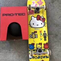 Girls Skateboard Hello Kitty And New Helmet Zumiez 