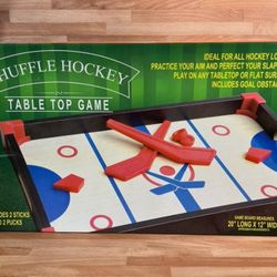 SHUFFLE HOCKEY - Slap Shot / Stick Hockey Table Top Game