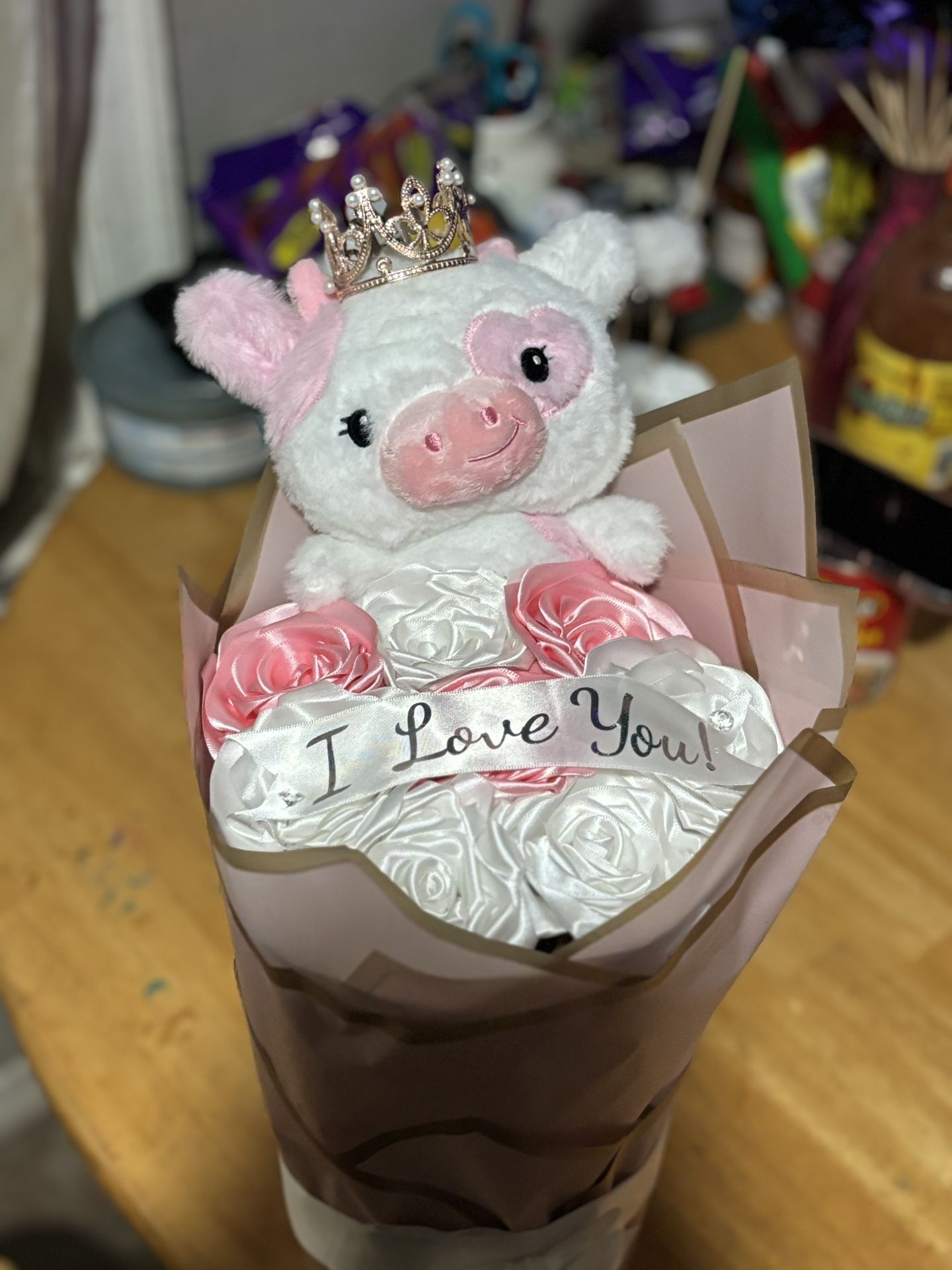 Valentines Pink Cow Bouquet