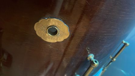 Vintage Ludwig Marching Bass Drum Dark Brown Finish
