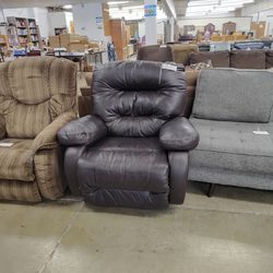 Dark Brown Leather Recliner