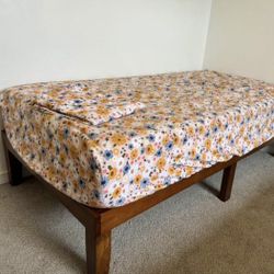 Twin Mattress And Wooden Frame
