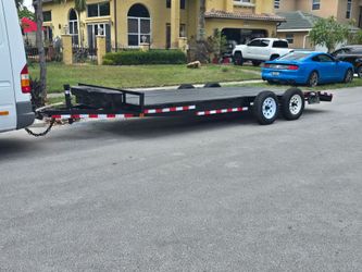 Trailer car hauler flatbed