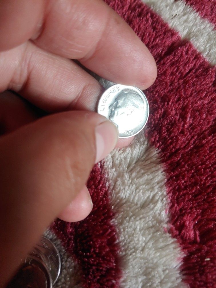 Moneda De Plata 10 Centavos 1952 D