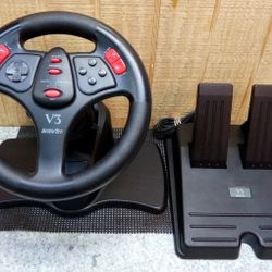 Interact Racing Steering Wheel + Gas & Brake Pedals