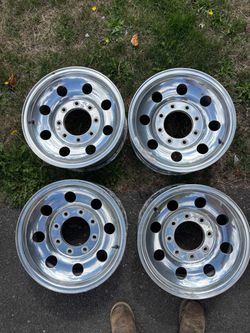 Set of 4 Polished Aluminum Truck Wheels