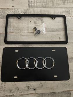 AUDI- LICENSE PLATE WITH FRAME