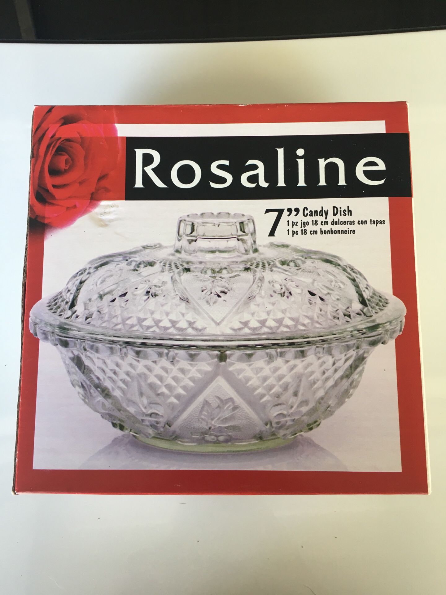 Rosaline 7” Glass Candy Dish