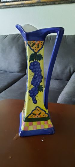 Bonito Adorno Porselana La Puntita Poquito Astiadita Muy Bonita Decoracion Uvas