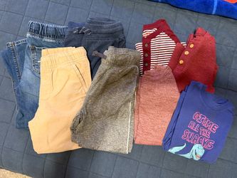 Boys lot long sleeve shirt and pants 5T