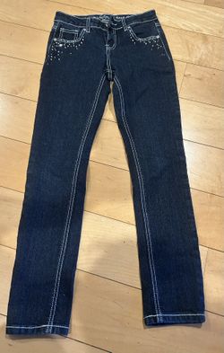 Bedazzled Dark Blue Jeans Size 12