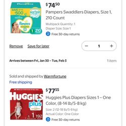 Diapers Size 1 (402ct)