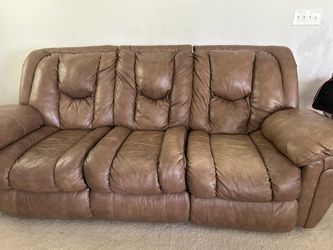 Living Room Leather Couch / Reclining Set