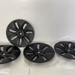 Brand New! Tesla Hub Cover with Logo Hub Caps Kits Wheel Protector Cover Matte Black