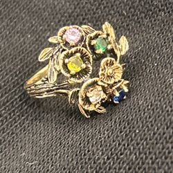 14kt gold Natural Stone Ring Stamped And Tested 