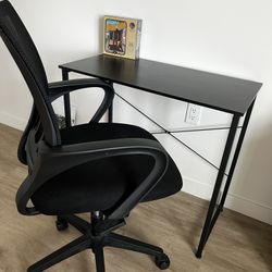 Office chair and desk