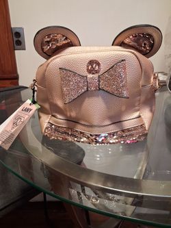 LANY Rose Gold Sequin  Ear Crossbody Bag