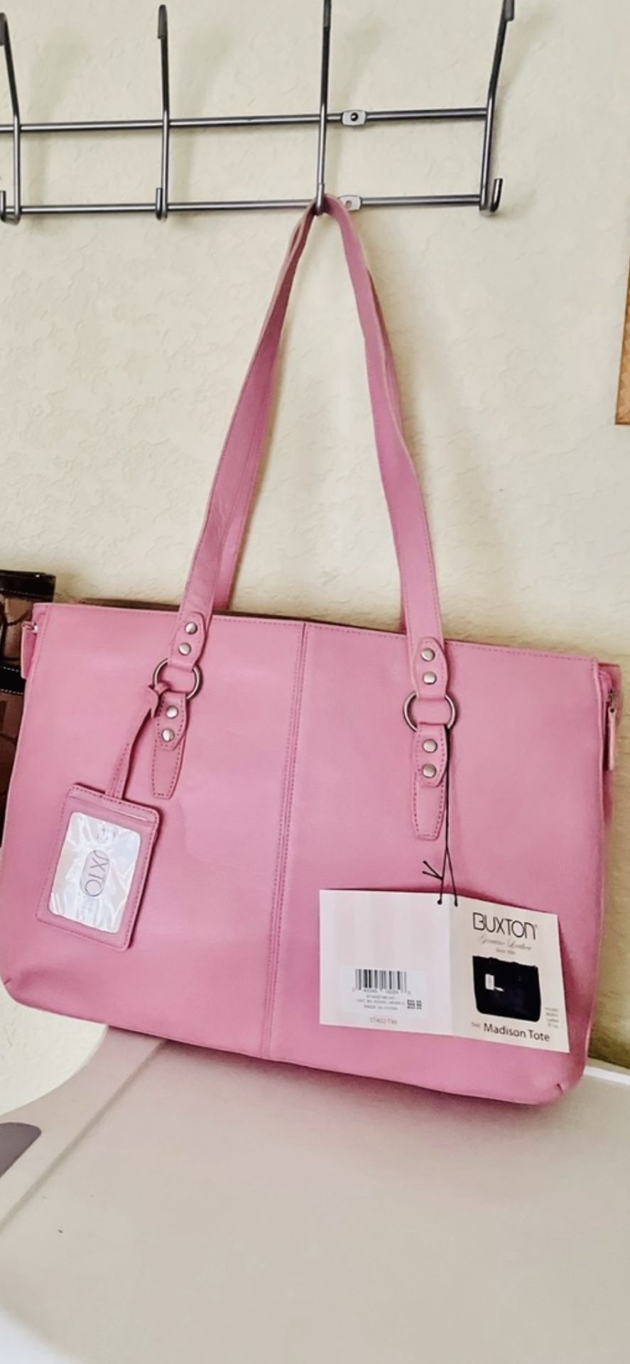 Pink Buxton Tote Bag leather