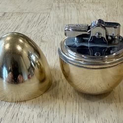 MCM Prince Joli Golden Egg Table Lighter (NOS/Unused - 1960s Japan)