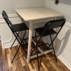 IKEA High Top Table & 4 Matching chairs