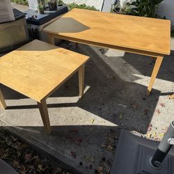 IKEA coffee table and matching side table