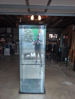 Glass display cabinet
