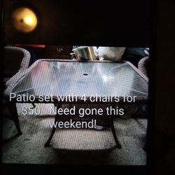 Five Piece Outdoor Patio Wicker Set Pickup Today Or Tomorrow