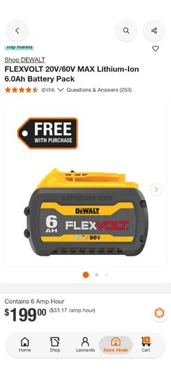 DeWalt battery 6 AH