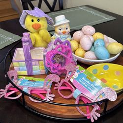 EASTER CHICK BOWL WITH EGGS AND ITEMS SHOWN IN PICTURES